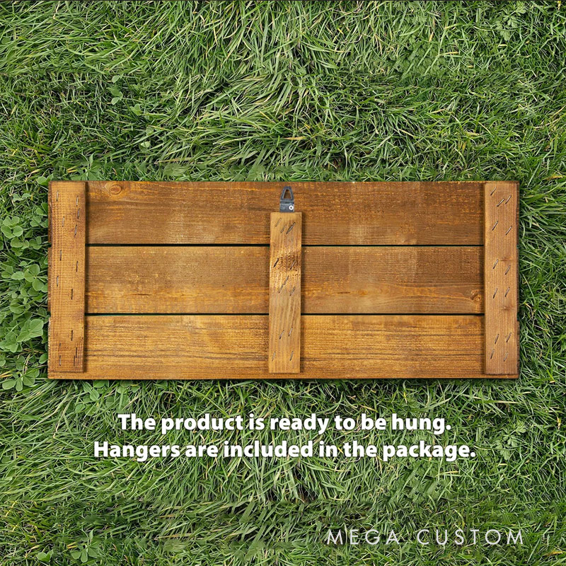 Personalized 3D Engraved Wood Name Sign Custom Names Dates Wedding Anniversary Housewarming Gift