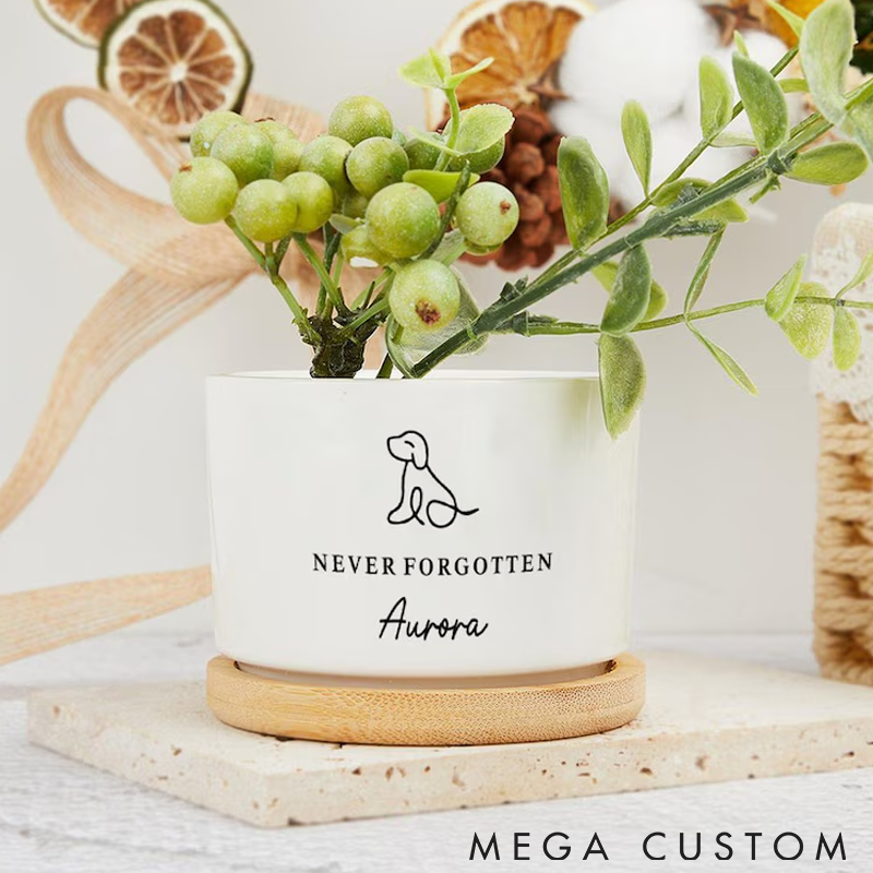 Personalized Pet Lover Custom Pet Never Forgotten Flower Pot Plant Pot
