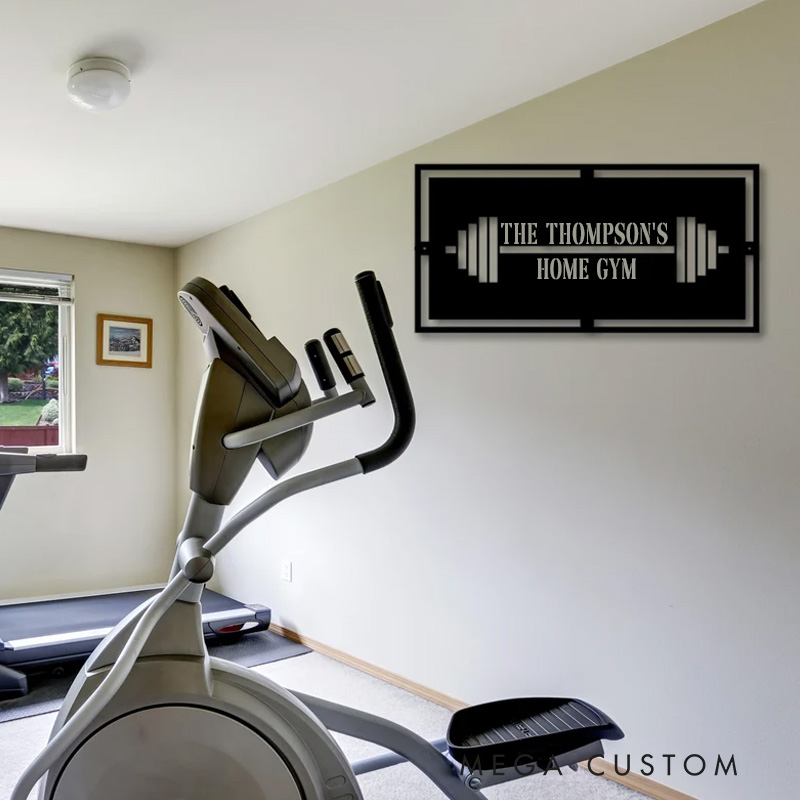 Personalized Metal Gym Sign Workout Wall Art Custom Home Gym Decor Metal Wall Art Gym Name Signs Fitness Center Decor Fitness Motivation Workout Inspiration Gift for Gym Lovers