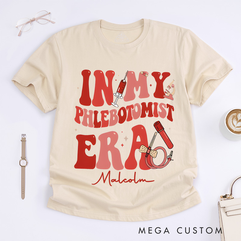 Personalized Nurse T-Shirts In My Phlebotomist Era Fashion Design T-Shirts