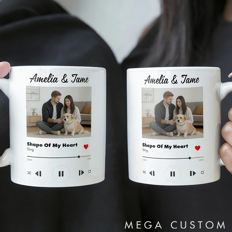Personalized Pet Lover Custom Favorite Couple Song Mugs