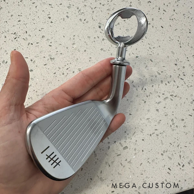 Personalized Vintage and upcycled 6 Iron Golf Club Bottle Opener for 6th Anniversary Gift and Christmas