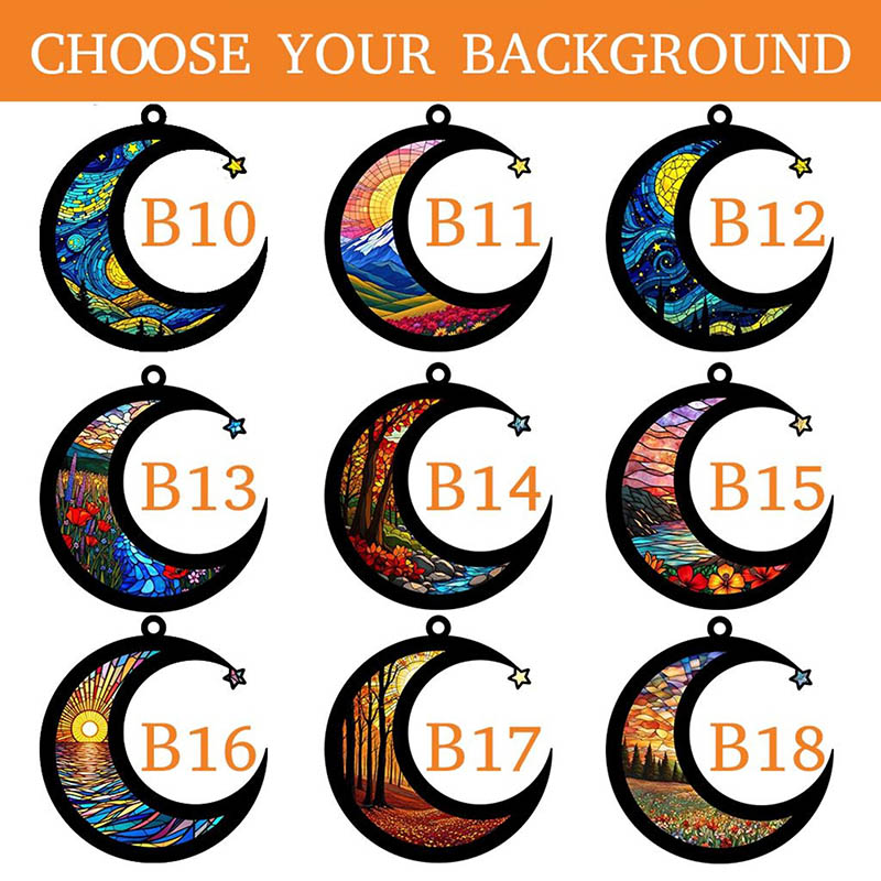 Personalized Couple Silhouette You and Me Always and Forever Suncatcher Custom Moon Shaped Night Sky Window Decor Anniversary Gift Valentines Day Gift