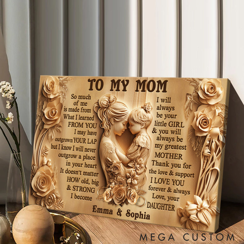 Personalized Mother Canvas To My Mom Gift for Mother's Day