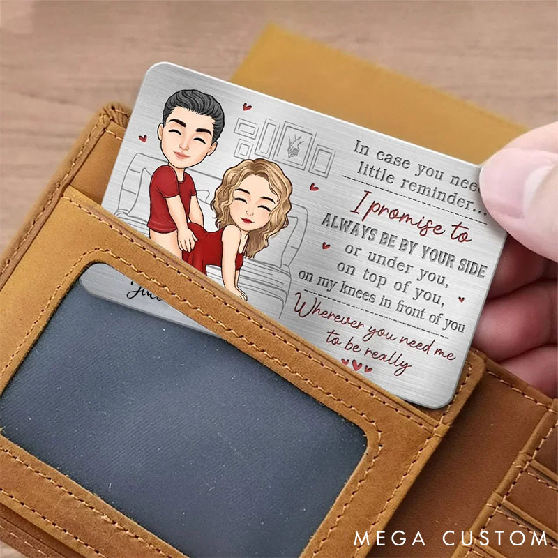 Personalized Metal Wallet Card for Husband Custom Couple Wallet Card Gift for Husband Wife Valentine's Anniversary Gift Card
