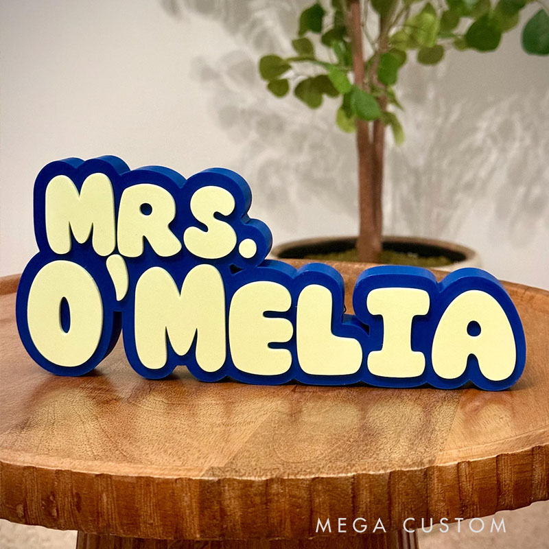 Personalized 3D Teacher Desk Name Plate Custom Name Perfect Back to School Teacher Holiday Gift
