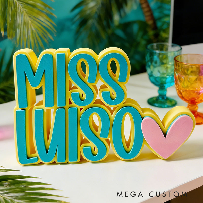 Personalized Desk Name Plate Custom Name Perfect Office Holiday Gift