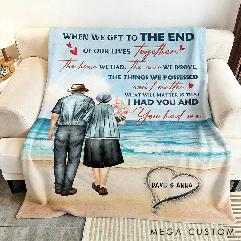 Personalized Couple Blanket I Had You And You Had Me Couple Blanket Elderly Anniversary Valentine's Gift Blanket for Husband Wife