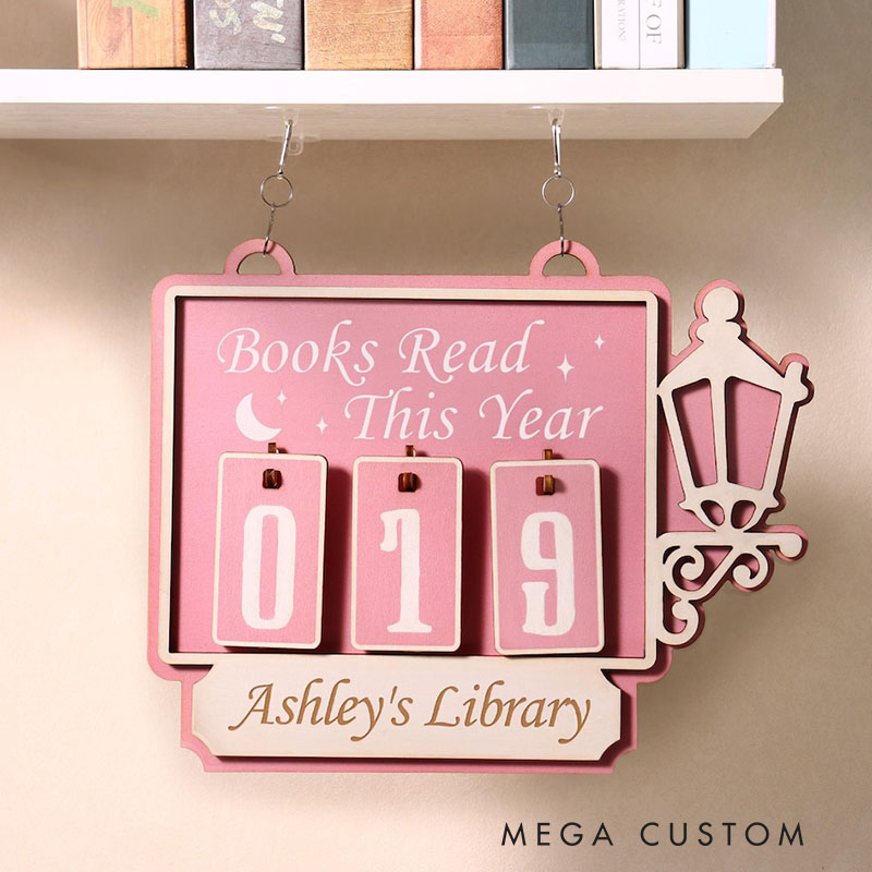 Personalized Book Reading Tracker Custom Name Perfect Reader Gift and Decor