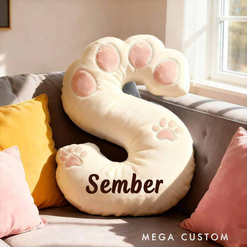 Personalized Pet Lover Letter Pillow with Custom Name Design Graphic 3D Print