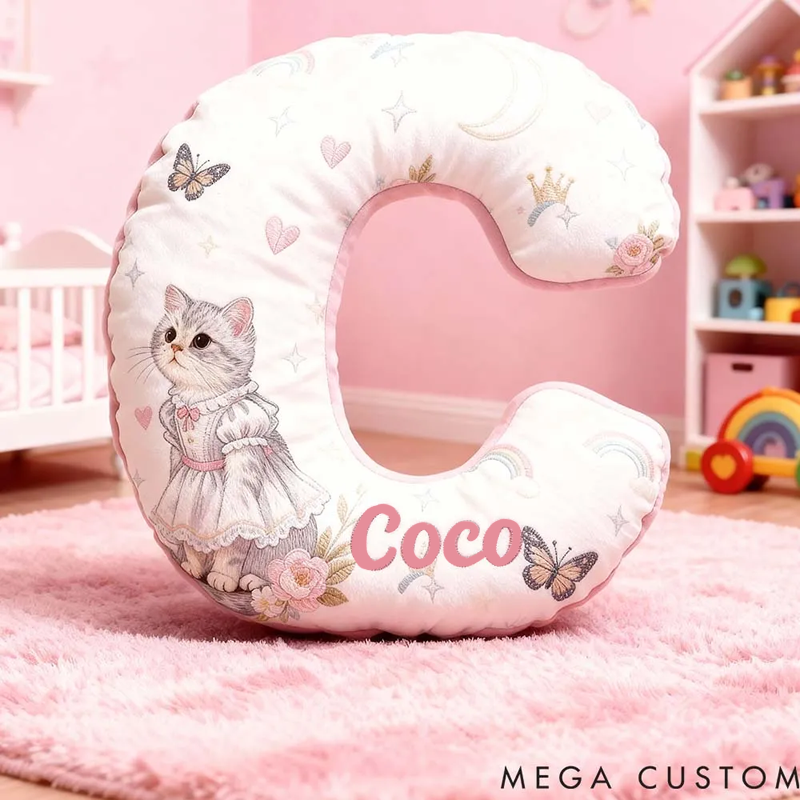 Personalized Cat Lover Adorable Cat Graphic 3D Print Pillow