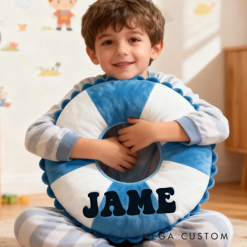 Personalized Swimming Ring Pillow Throw Pillow Graphic 3D Print Swimming Fitness Decoration Pillow Exercise Sport Pillow Female Swimmer Holiday Gift Custom Swim Pool Keepsake for Kids or Teens Swimming Lovers