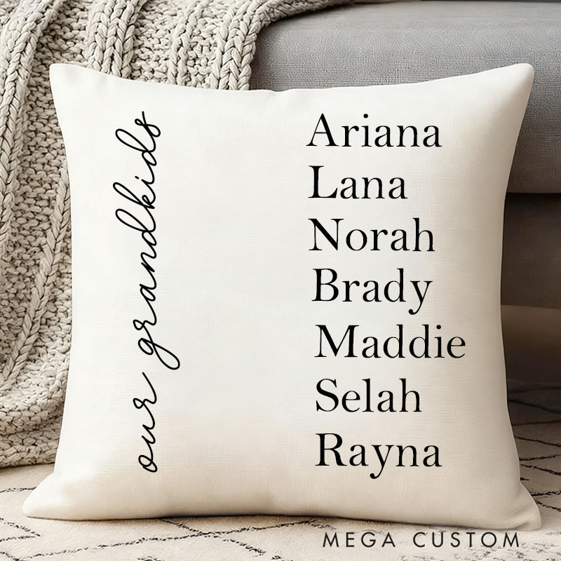 Personalized Grandparent Gift Grandkids Pillow Gift for Mom Personalized Pillow Name Throw Pillow Customized Pillow Gran