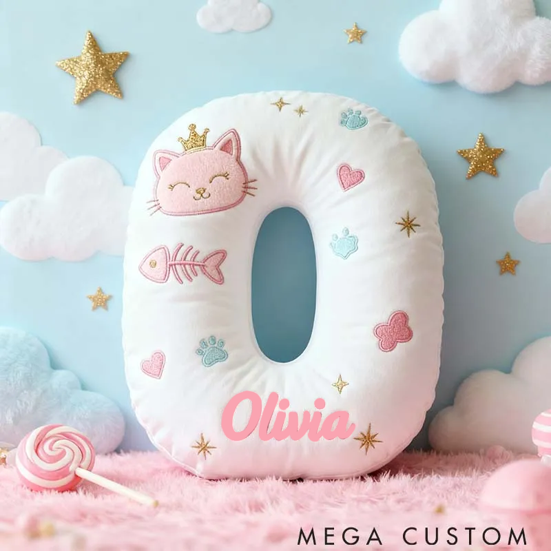 Personalized Cat Lover Cat Lovers Letter Pillow Graphic 3D Print Pillow