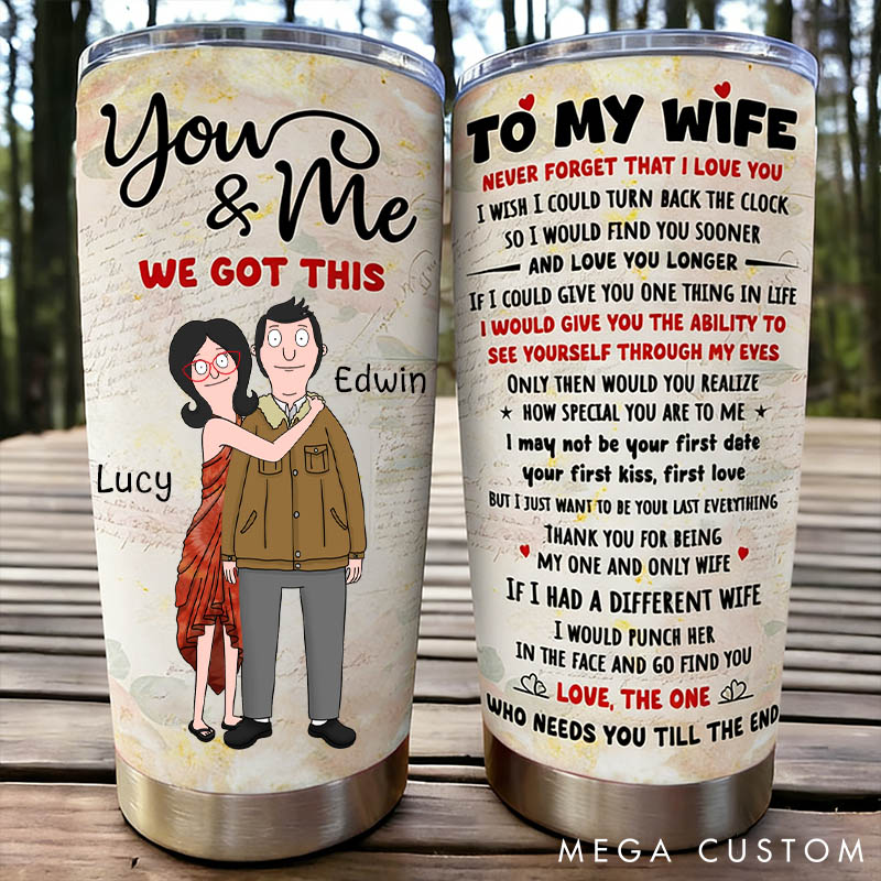 Personalized Couple Tumblers You & Me We Got This Custom Gifts for Couple Tumbler for Husband Wife Anniversary Valentine's Gift