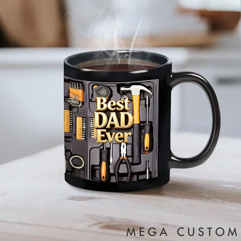 Personalized Funny Coffee Mug Unique Gifts for Best Dad Ever, Best Grandpa Ever