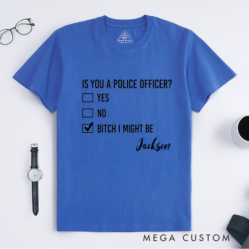Personalized Police Funny Police Officer Checkbox Design Gift for Police Officer T-Shirt