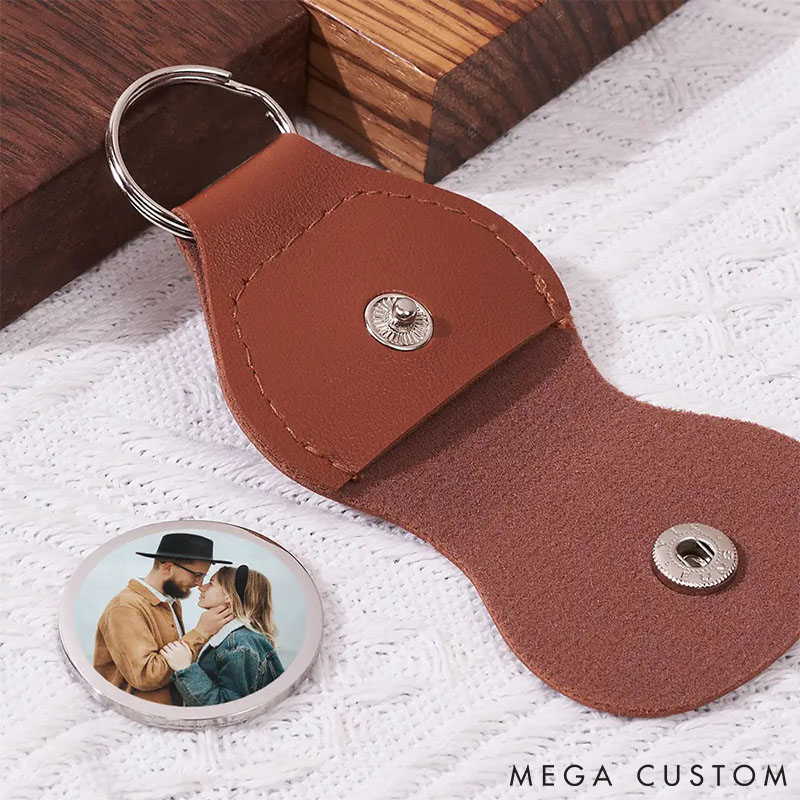 Personalized Leather Pocket Hug with Photo Custom Photo In Case You Need A Little Reminder for Husband Wife Valentine's Gift