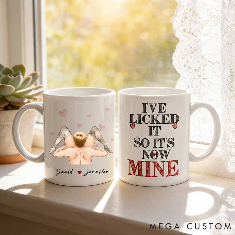 Personalized Couple Naughty Coffee Mug I Licked It So It's Now Mine Valentine's Gift for Husband Wife Custom Couple Coffee Cup