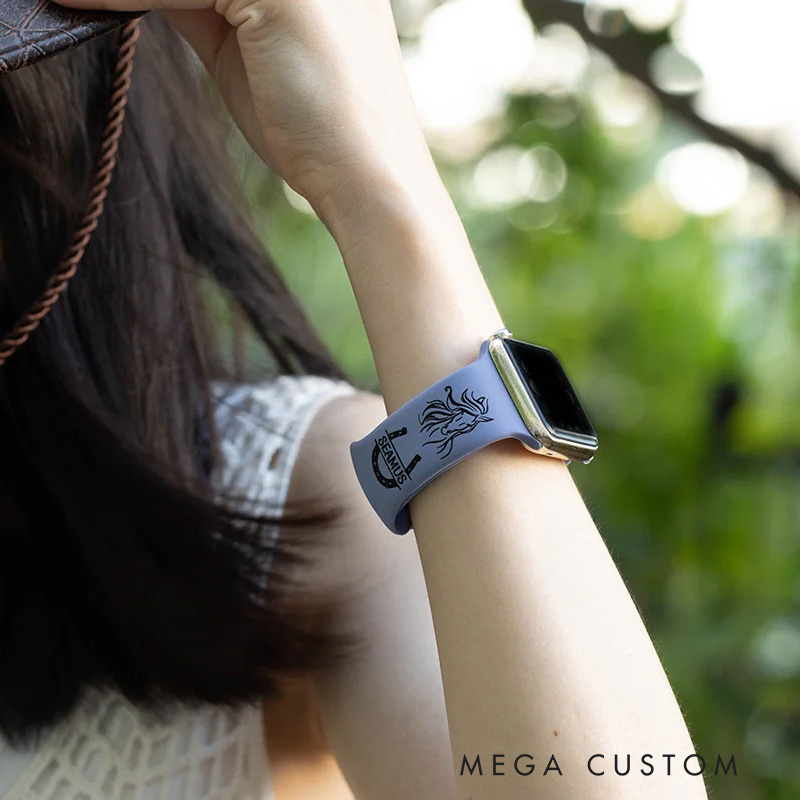 Customized Horse Horseshoe Silicone Watch Band for Equestrian Riding Lovers