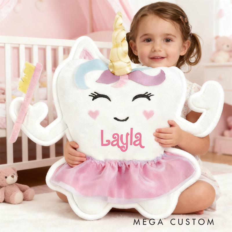 Personalized Tooth Fairy Pillow Superhero and Dream Horse Designs Customize With Any Name