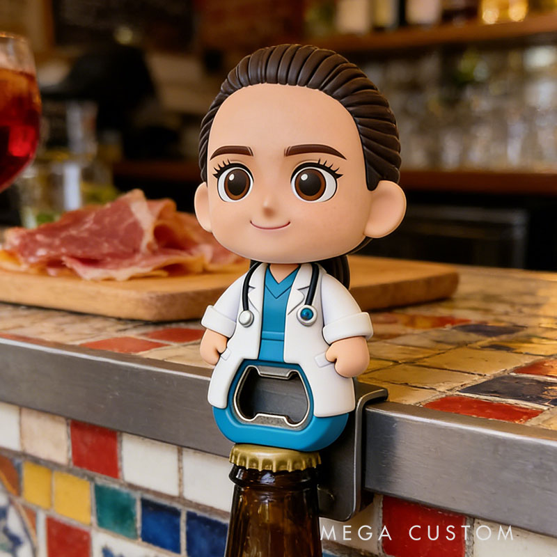 Personalized Doctor 3D Face Bottle Opener Bachelorette Parties & Bar Decor