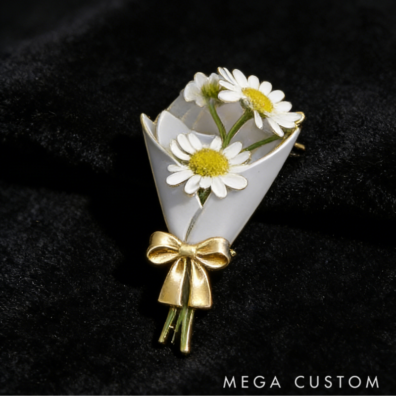 Personalized Customizable Floral Brooch Refreshing Vibe Unique Gift Choice DIY Flower Bouquet Fashion Accessory for Her