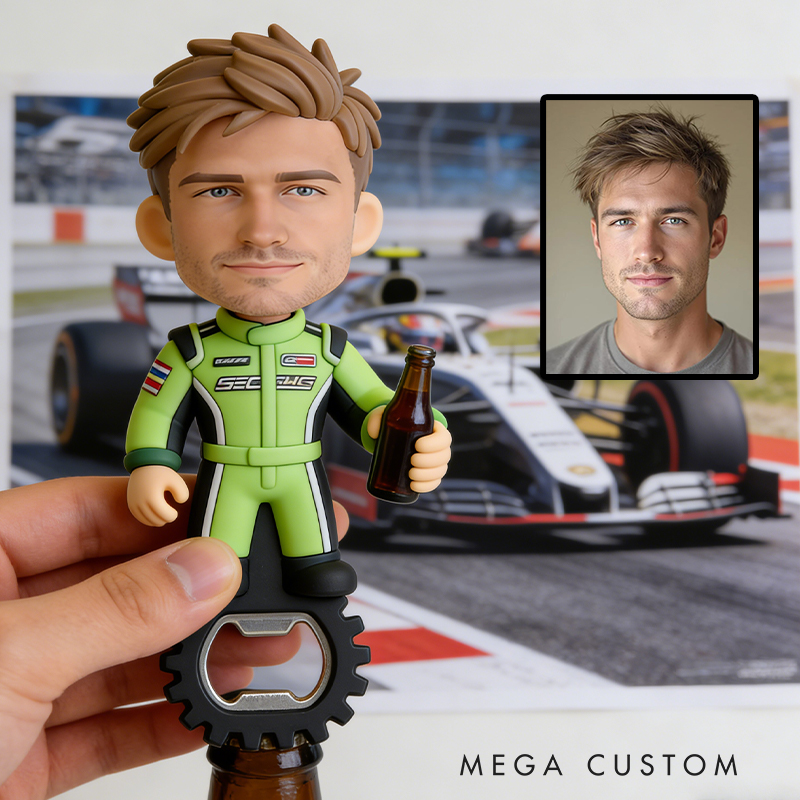 Personalized Racing-Inspired Bottle Opener Bachelor Parties & Bar Decor