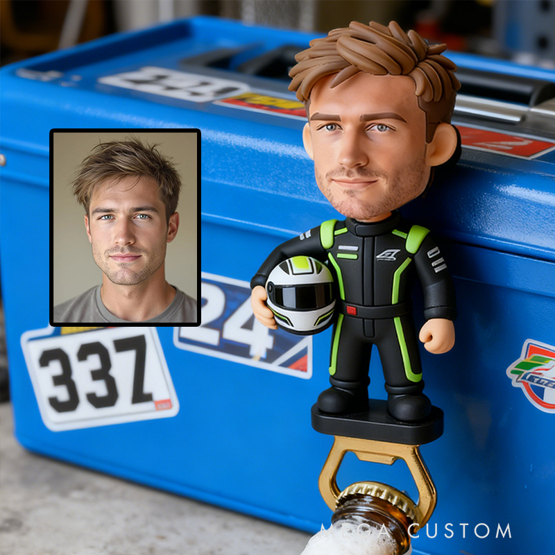 Personalized Race Car Bottle Opener Unique Keepsake for Every Racing Event and Celebration