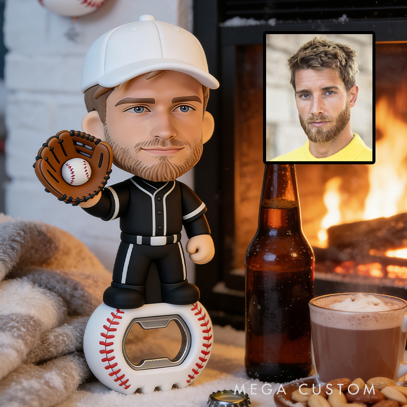 Personalized Metal Baseball Bottle Opener Durable and Stylish Tool for Opening Drinks at Any Event