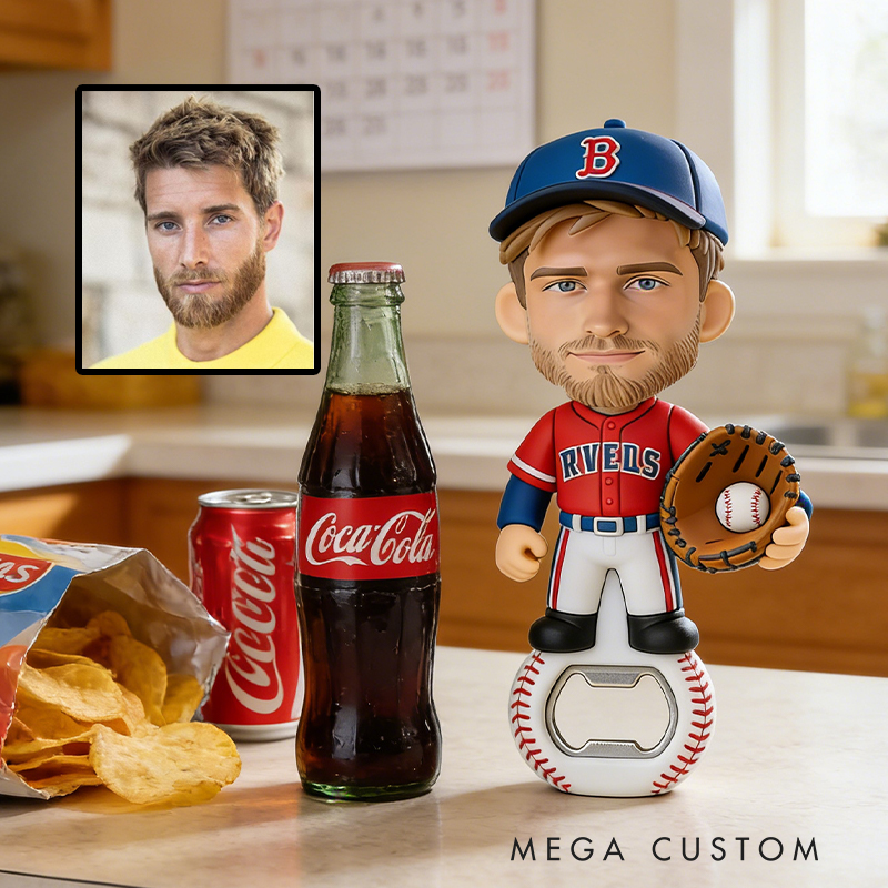 Personalized Wooden Baseball Bottle Opener a Unique Keepsake for Your Favorite Sports Fan’s Collection