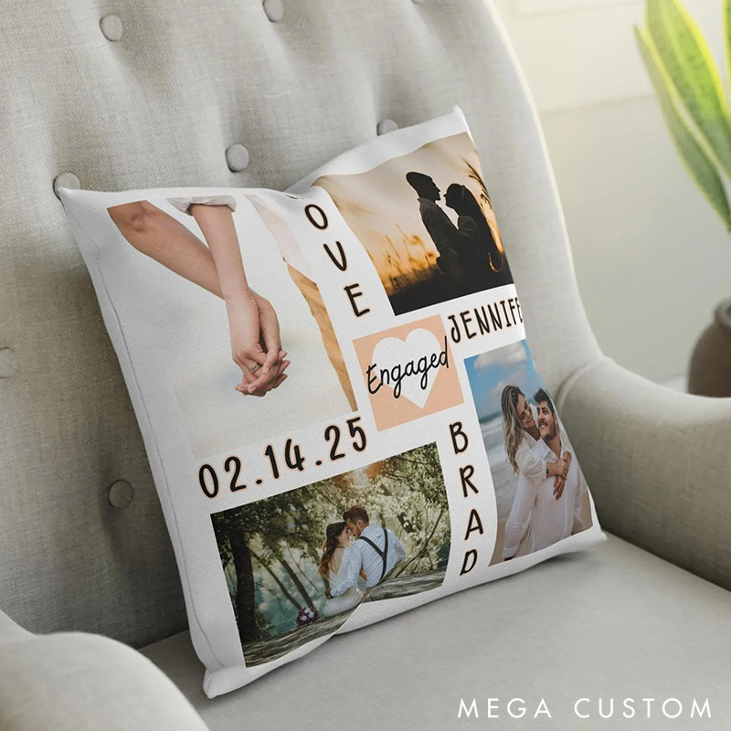 Personalized Couple Custom Photo Throw Pillow Home Pillow Valentine's Day gift for Husband Wife Romantics Anniversary Gift for Him Her