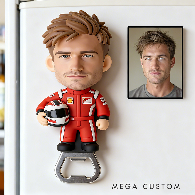 Personalized Racing Bottle Opener Perfect Gift for Car Enthusiasts and Racing Fans Alike