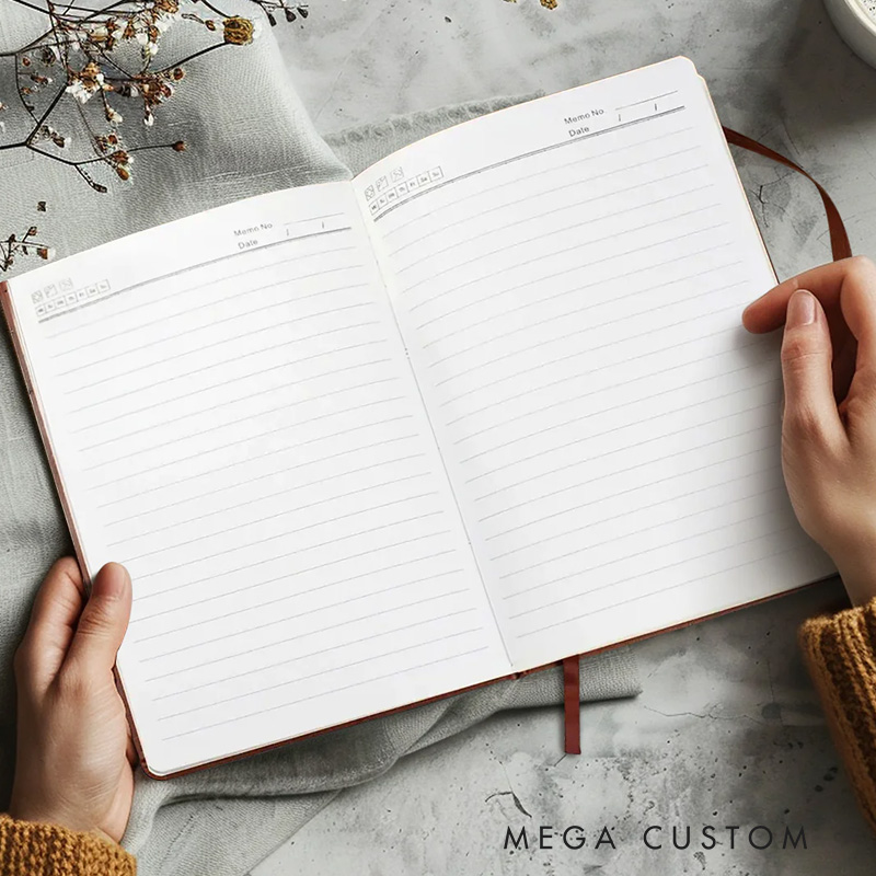 Personalized Leather Cover Notebook Daily Fitness Planner Luxury Hardback Wellness Journal Notebook Powerlifting Gift for Gym Enthusiast Fitness Lover