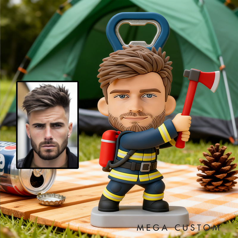 Personalized Firefighter Rescue Bottle Opener Celebrate Your Love for Firefighting with this Unique Accessory