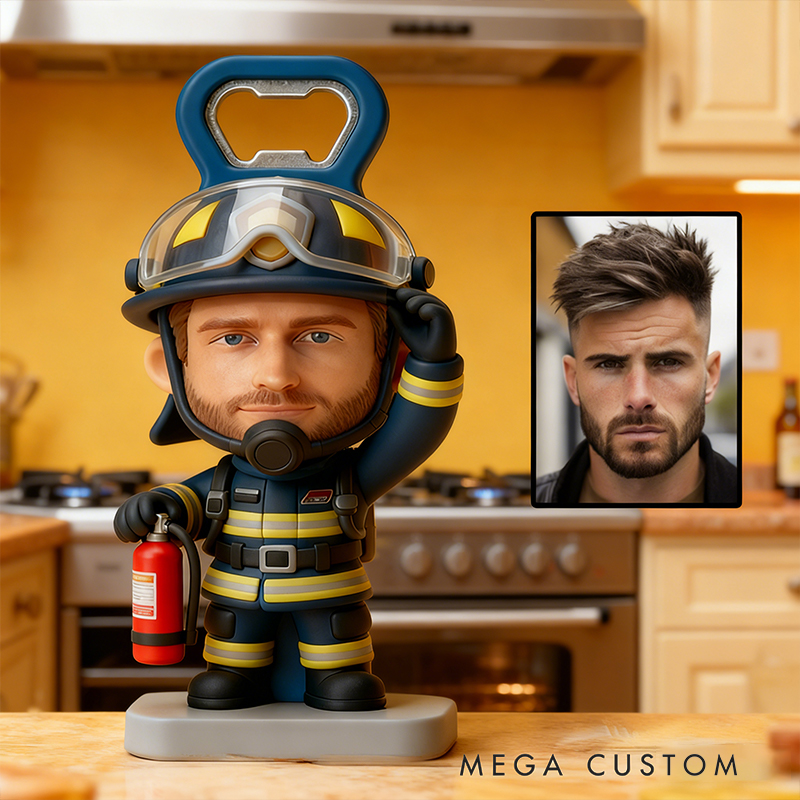 Personalized Fire Department Bottle Opener a Thoughtful Gift for Firefighters to Enjoy Their Favorite Drinks