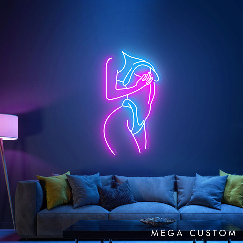 Personalized Body Neon Sign Photo Woman Body Neon Sign Girl Body Neon Sign Valentine's Gift For Her