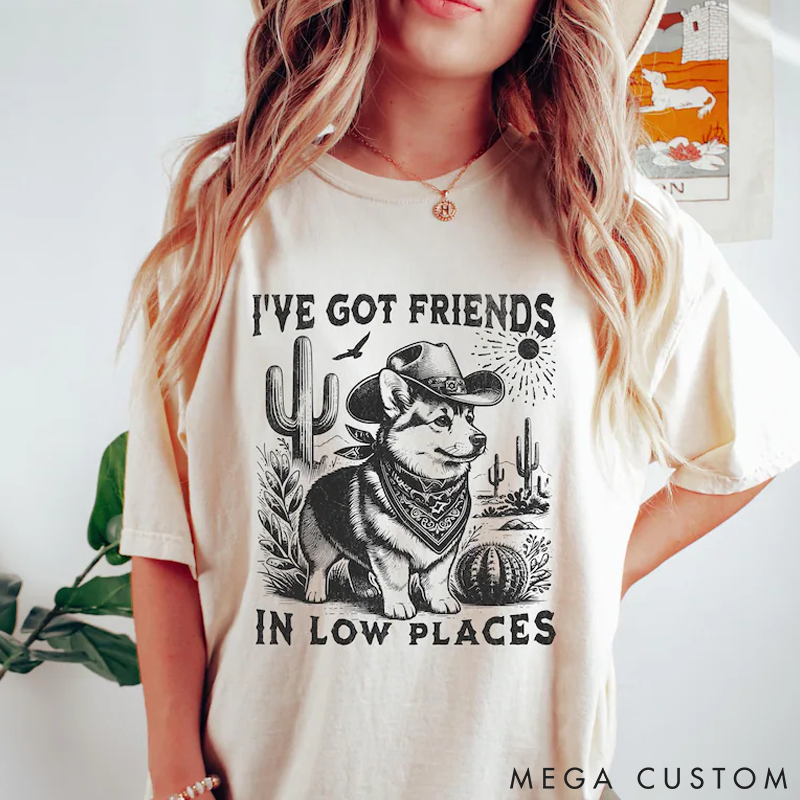 Personalized Pet Lover I've Got Friends in Low Places T-Shirt