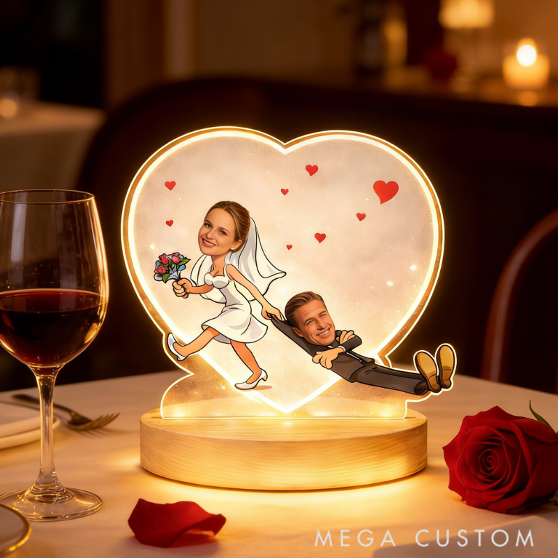 Personalized Just Marry Me Already Quirky Couples Night Light Bedroom Decor Anniversary Gift