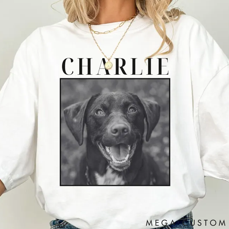 Personalized Pet Lover Custom Pet Photo Comfort Colors T-Shirt