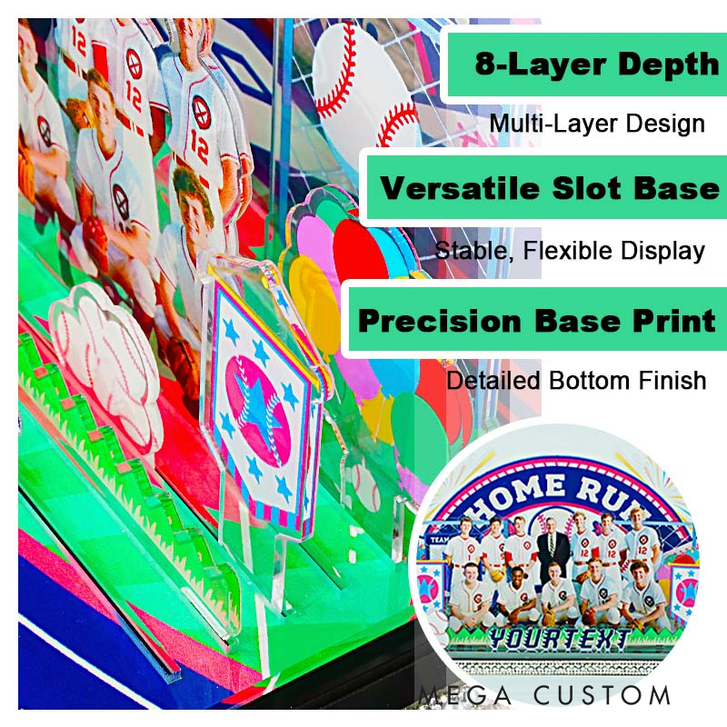 Personalized Baseball Party Acrylic Micro Landscape Customized Ornaments DIY Handmade Gifts
