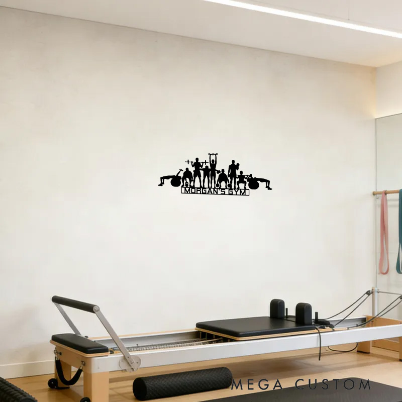 Personalized Metal Gym Sign Workout Wall Art Fitness Gym Wall Home Gym Decor Metal Wall Art Gym Name Signs Fitness Center Decor Fitness Motivation Workout Inspiration Gift for Gym Lovers