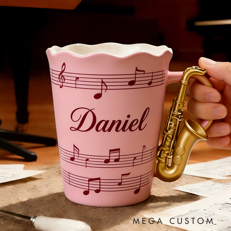 Personalized Musical Instrument Coffee Mug Perfect Gift for Musicians and Music Lovers Alike