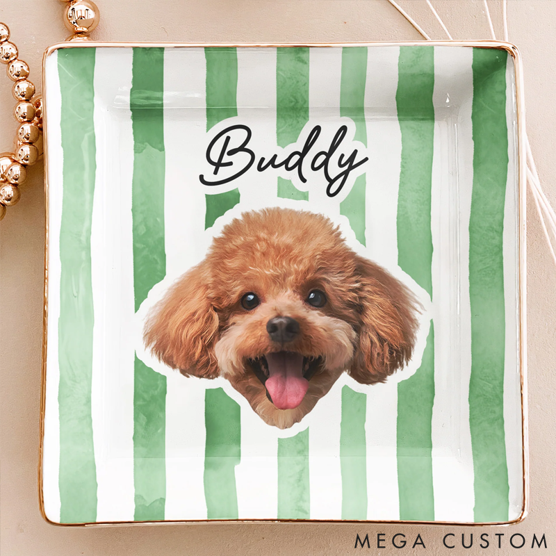Personalized Pet Lover Custom Pet Portrait Ring Dishes