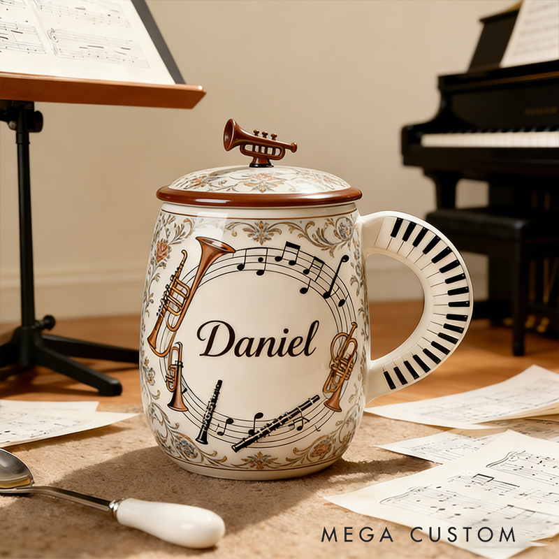 Personalized Musical Instrument Coffee Mug Ideal for Musicians Who Appreciate Quality and Style