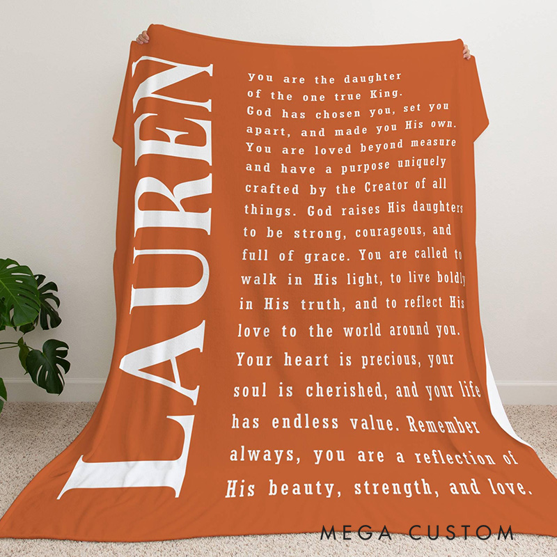 Personalized God has Chosen you Throw Blanket with Custom Name Faith Home Decor Religious Gift Christian Gift 