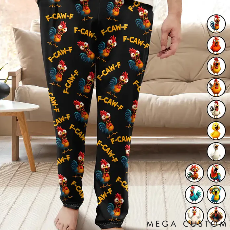 Personalized Pet Lover Funny Chicken Bird F Caw F Pants Pajamas