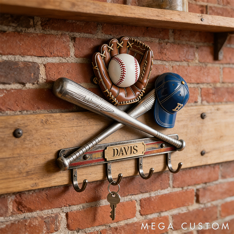 Personalized Metal Baseball Keychain Perfect Gift for Baseball Fans