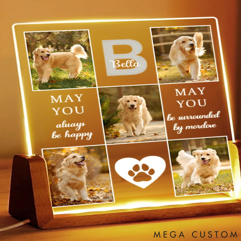 Personalized Pet Lover May You Always be Happy Light