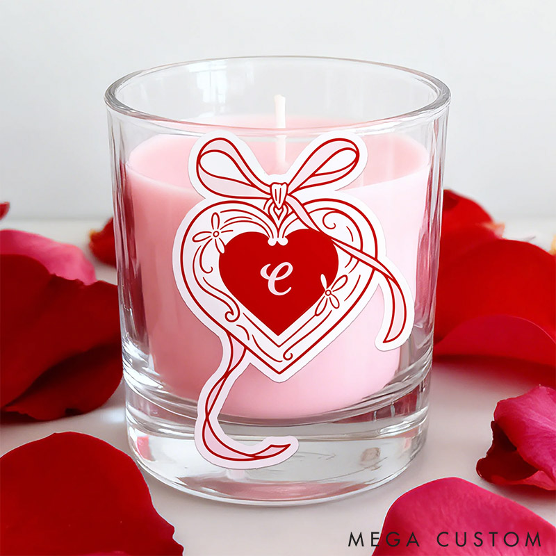 Personalized Romantic Heart Stickers Labels with Name Gift Decor Valentine's Day Stickers Gift for Couple Anniversary Gift for Her for Lovers